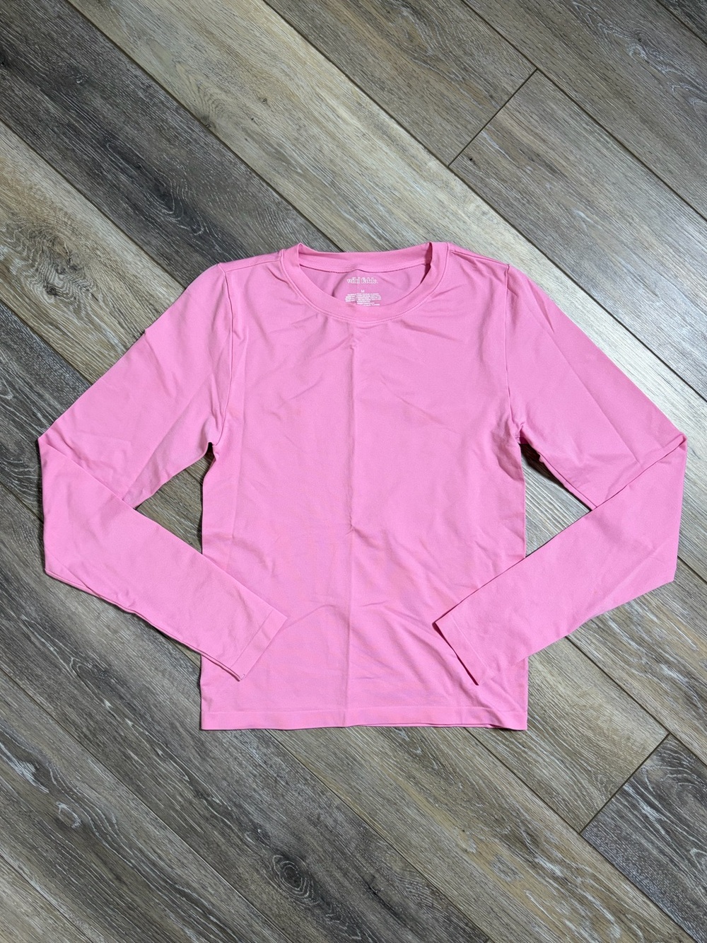 Wild Fable Butterbliss Pink Long Sleeve Crewneck Tee